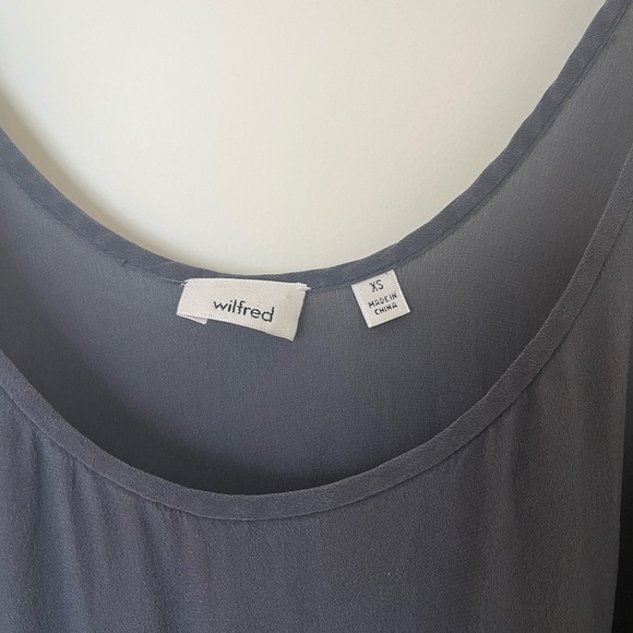 Wilfred Gray Silk Midi Dress XS - Picture 2 of 6